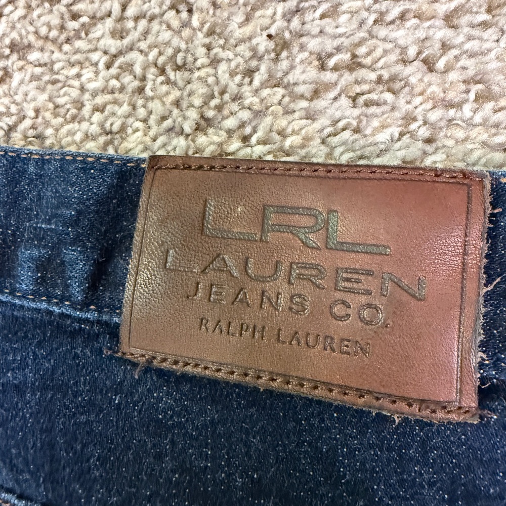 Lauren Ralph Lauren 12P Dark Wash Flare Jeans – Embroidered Flap Pockets - Picture 4 of 9